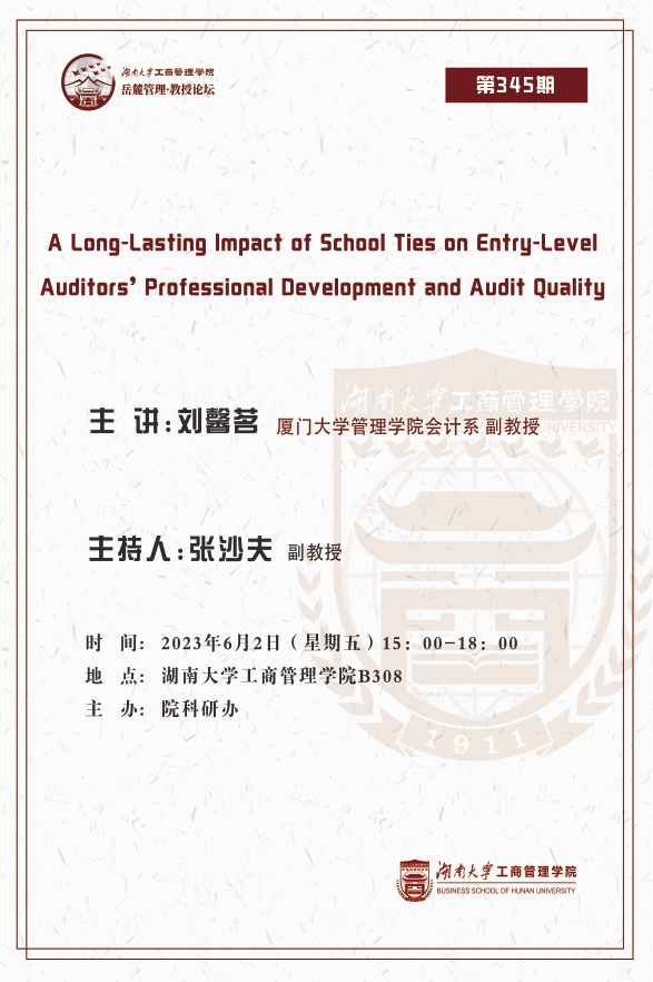A Long Lasting Lmpact Of 5chool Ties On Entry LevelAuditors 